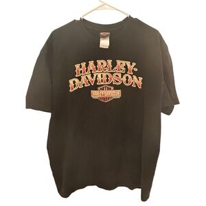 Harley Davidson Motorcycles Skull Graphic T Shirt Black XL Destination Tacoma WA